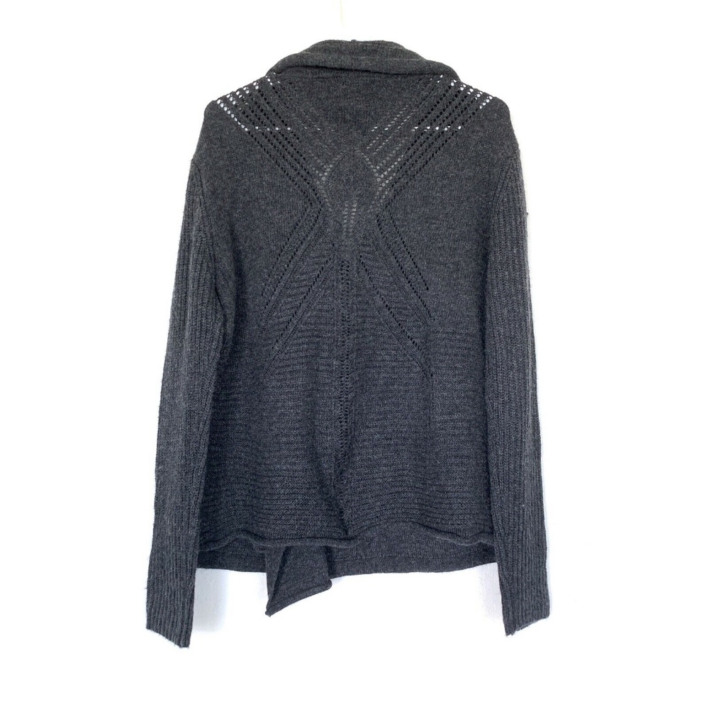 Ethereal Paper Crane Gray Knit Cardigan Sweater - Picture 5 of 8